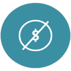 No subscription fees icon